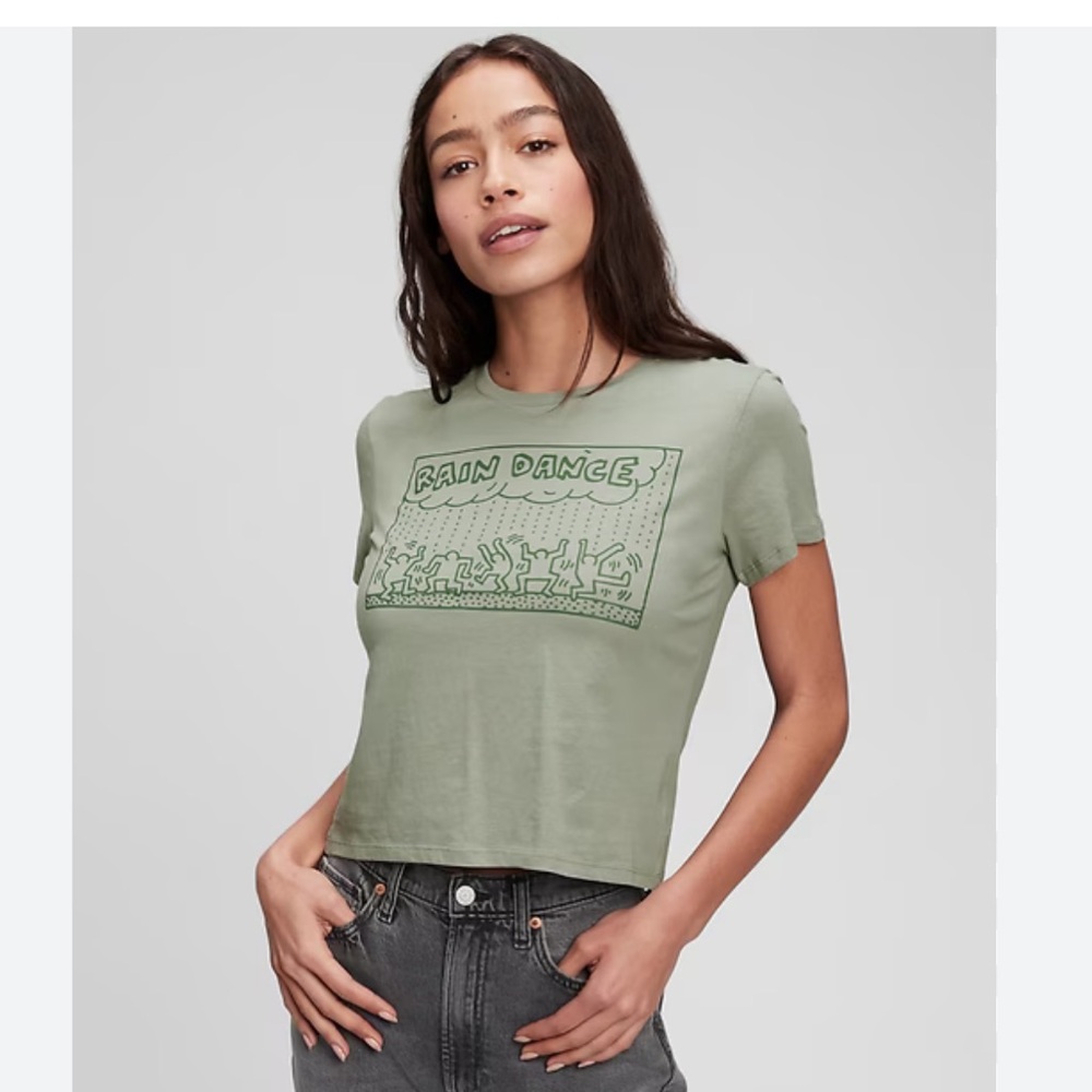 Keith Haring x GAP Rain Dance Shrunken Tee